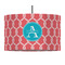Linked Rope 12" Drum Pendant Lamp - Fabric (Personalized)
