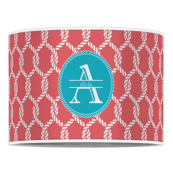 Linked Rope 16" Drum Lampshade - FRONT (Poly Film)