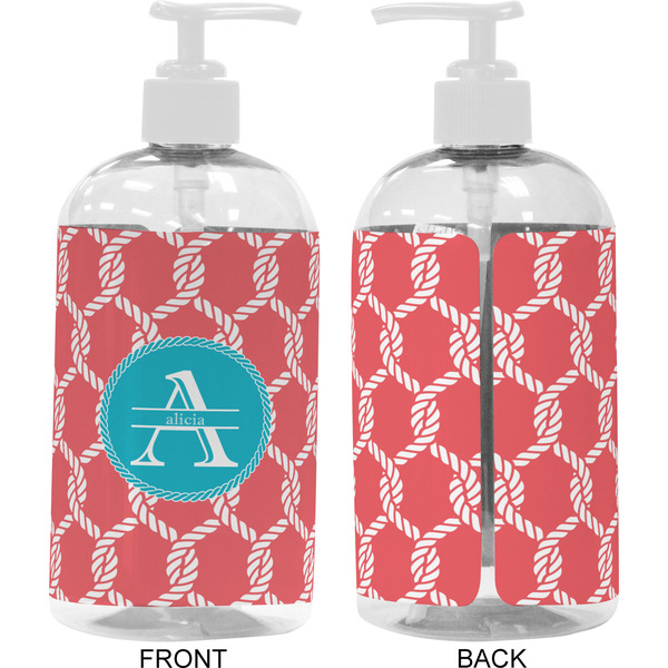 Linked Rope 16 oz Plastic Liquid Dispenser- Approval- White