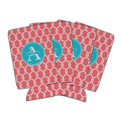 Linked Rope Can Cooler (16 oz) - Set of 4 (Personalized)