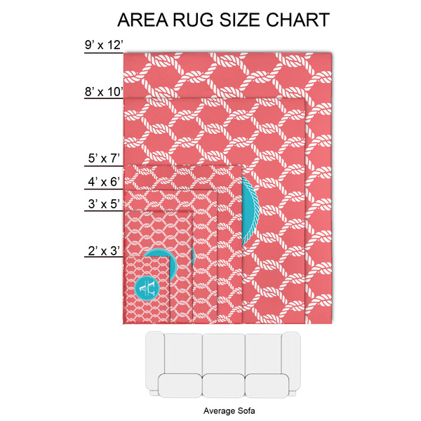 Linked Rope 2'x3' Indoor Area Rugs - Size Chart
