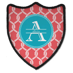 Linked Rope Iron On Shield Patch B w/ Name and Initial