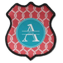 Linked Rope Iron On Shield Patch C w/ Name and Initial
