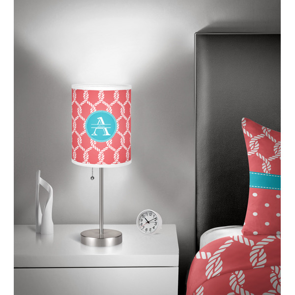 Linked Rope 7 inch drum lamp shade - in room