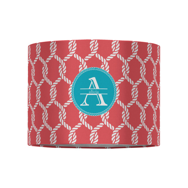 Linked Rope 8" Drum Lampshade - FRONT (Fabric)