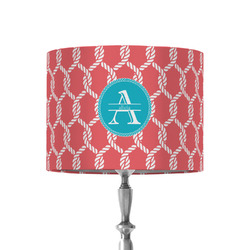 Linked Rope 8" Drum Lamp Shade - Fabric (Personalized)
