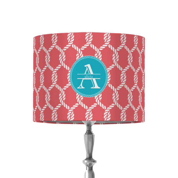 Custom Linked Rope 8" Drum Lamp Shade - Fabric (Personalized)