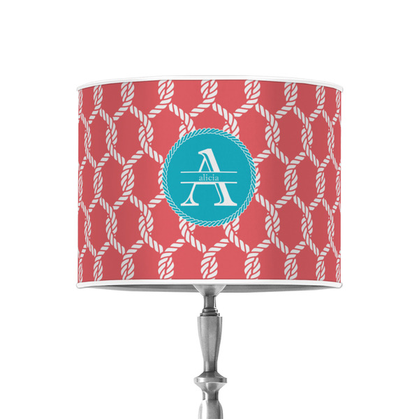 Linked Rope 8" Drum Lampshade - ON STAND (Poly Film)