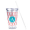 Linked Rope Acrylic Tumbler - Full Print - Front straw out