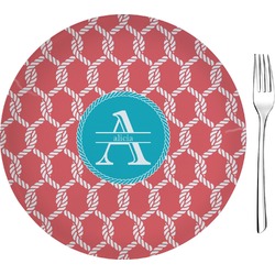 Linked Rope 8" Glass Appetizer / Dessert Plates - Single or Set (Personalized)