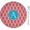 Linked Rope 8" Glass Appetizer / Dessert Plates - Single or Set (Personalized)