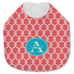 Linked Rope Jersey Knit Baby Bib w/ Name and Initial