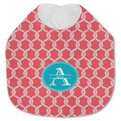 Linked Rope Jersey Knit Baby Bib w/ Name and Initial