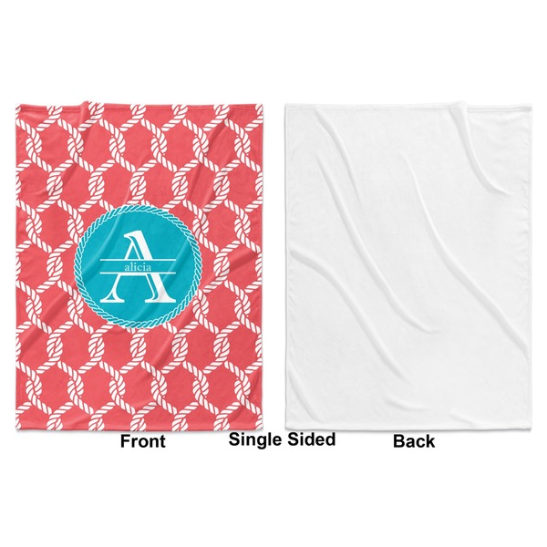 Linked Rope Baby Blanket (Single Side - Printed Front, White Back)
