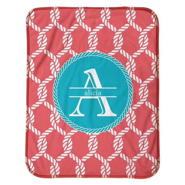 Linked Rope Baby Sherpa Blanket - Flat