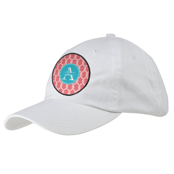 Custom Linked Rope Baseball Cap - White (Personalized)