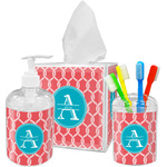 Linked Rope Acrylic Bathroom Accessories Set w/ Name and Initial