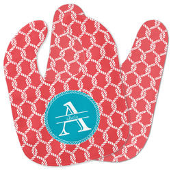 Linked Rope Baby Bib w/ Name and Initial