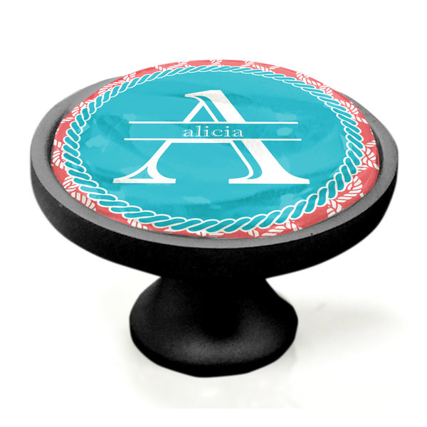 Linked Rope Black Custom Cabinet Knob (Side)