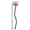 Linked Rope Black Plastic 7" Stir Stick - Oval - Dimensions