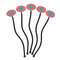 Linked Rope Black Plastic 7" Stir Stick - Oval - Fan