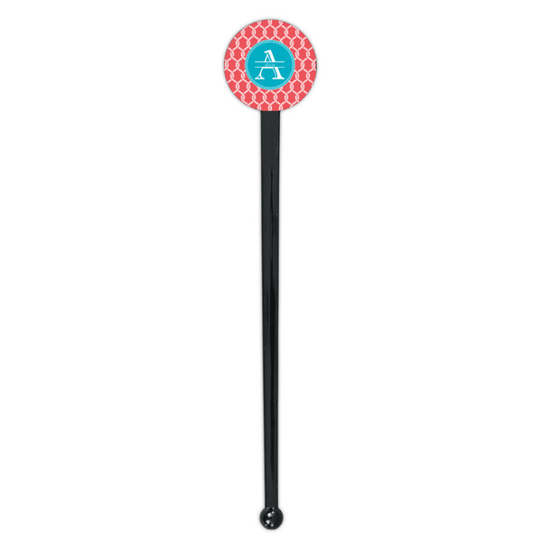 Linked Rope Black Plastic 7" Stir Stick - Round - Single Stick