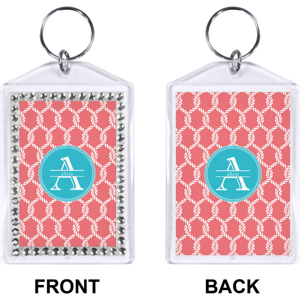 Linked Rope Bling Keychain (Front + Back)