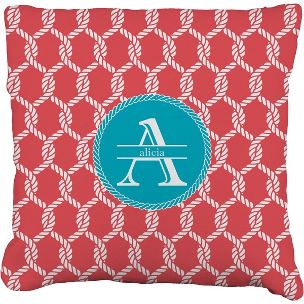 Custom Linked Rope Faux-Linen Throw Pillow 26" (Personalized)