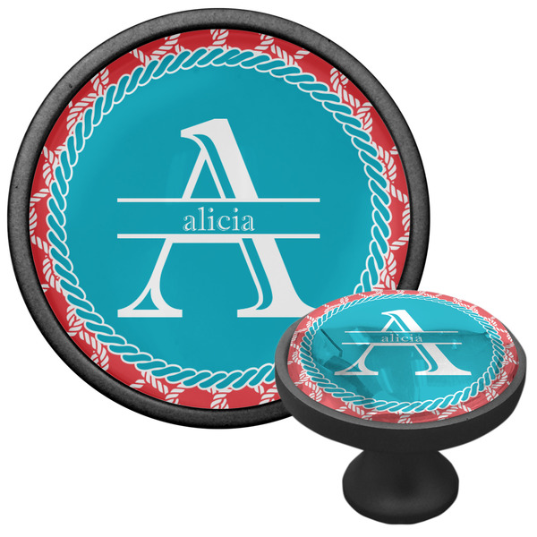 Linked Rope Cabinet Knob - Black - Multi Angle