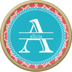 Linked Rope Cabinet Knob - Gold (Personalized)