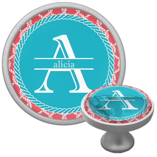 Linked Rope Cabinet Knob - Nickel - Multi Angle