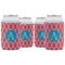 Linked Rope Can Cooler (12 oz) - Set of 4 w/ Name and Initial