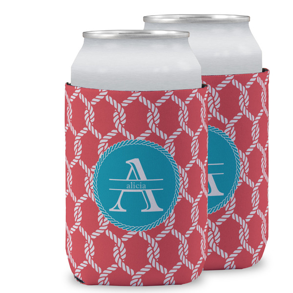 Custom Linked Rope Can Cooler (12 oz) w/ Name and Initial