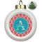 Linked Rope Ceramic Christmas Ornament - Xmas Tree (Front View)