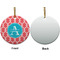 Linked Rope Ceramic Flat Ornament - Circle Front & Back (APPROVAL)