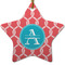 Linked Rope Ceramic Flat Ornament - Star (Front)