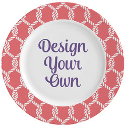 Linked Rope Ceramic Dinner Plates (Set of 4) (Personalized)