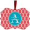 Linked Rope Metal Frame Ornament - Double Sided w/ Name and Initial