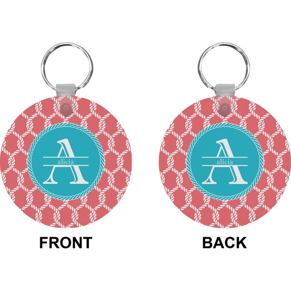Linked Rope Circle Keychain (Front + Back)
