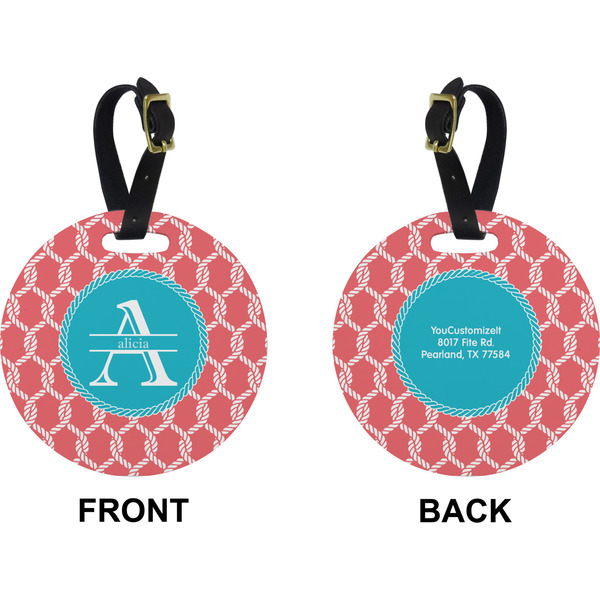 Linked Rope Circle Luggage Tag (Front + Back)