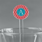 Linked Rope 5.5" Round Plastic Stir Sticks - Clear (Personalized)