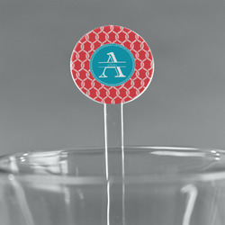 Linked Rope 7" Round Plastic Stir Sticks - Clear (Personalized)