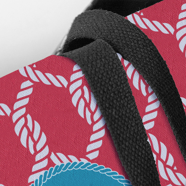 Linked Rope Closeup of Tote w/Black Handles