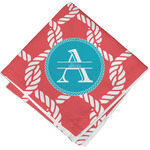 Linked Rope Cloth Cocktail Napkin - Single w/ Name and Initial