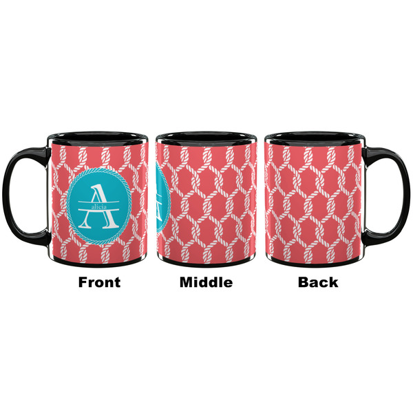 Linked Rope Coffee Mug - 11 oz - Black APPROVAL