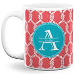 Linked Rope 11 Oz Coffee Mug - White (Personalized)