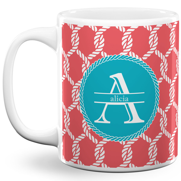 Custom Linked Rope 11 Oz Coffee Mug - White (Personalized)