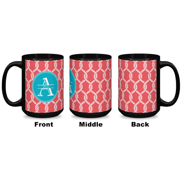 Linked Rope Coffee Mug - 15 oz - Black APPROVAL