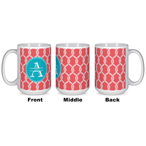 Linked Rope Coffee Mug - 15 oz - White APPROVAL