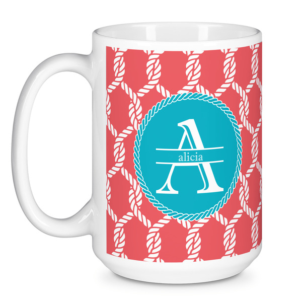 Linked Rope Coffee Mug - 15 oz - White